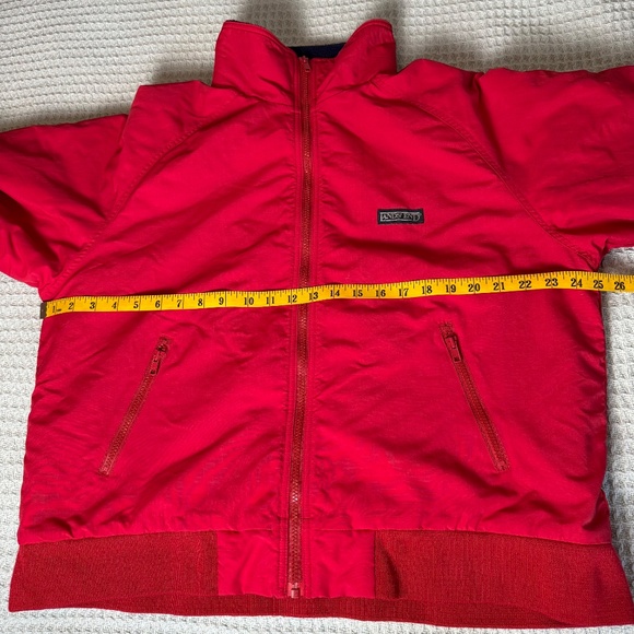 Vintage Lands End Squall Jacket Womens Large Petite Red Winter Coat 90s Gorpcore - Picture 8 of 10